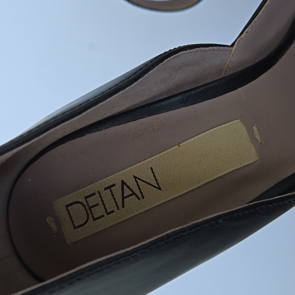 Deltan Black Heels Stylish Stilettos Block Heel Pump Sise 39 - Picture 6 of 12